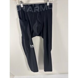 UNDER ARMOUR HEATGEAR 3/4 LEGGINGS BLACK MENS SIZE M NWT